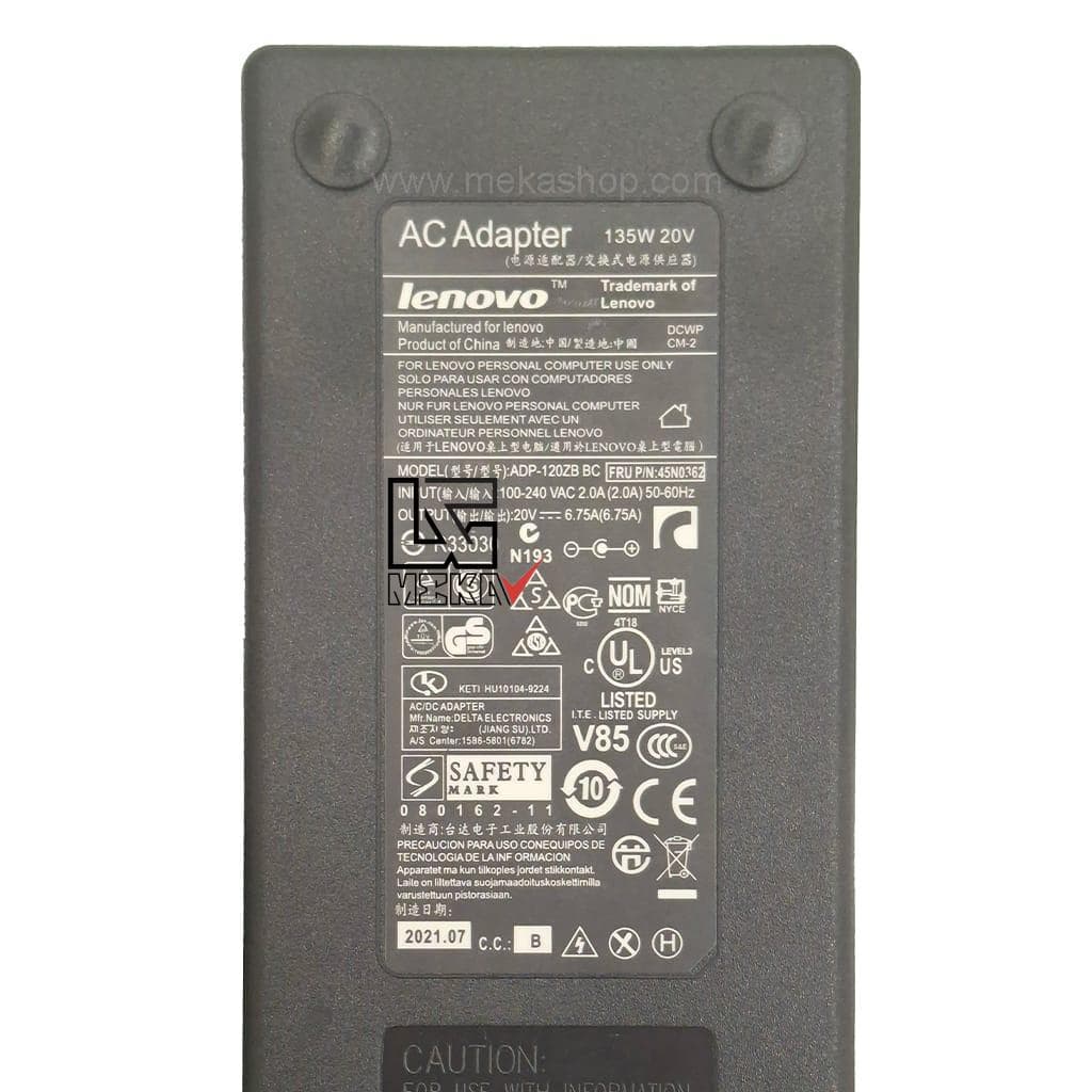 شارژر آداپتور لپ تاپ لنوو Lenovo 20V 6.75A USB — تصویر ۷