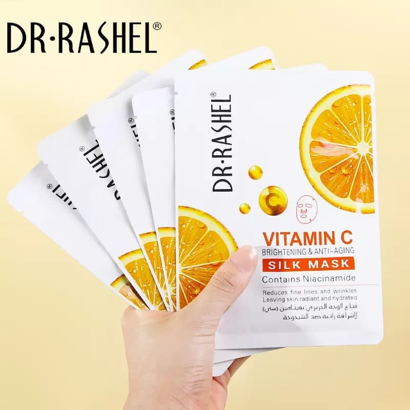 ماسک ورقه‌ ای ویتامین سی دکتر راشل اورجینال 25گرم DR.RASHEL Vitamin C Silk Mask — تصویر ۴