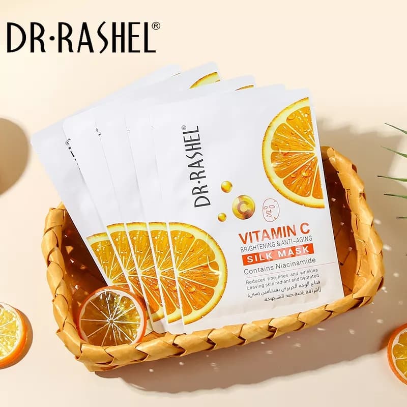 ماسک ورقه‌ ای ویتامین سی دکتر راشل اورجینال 25گرم DR.RASHEL Vitamin C Silk Mask — تصویر ۲
