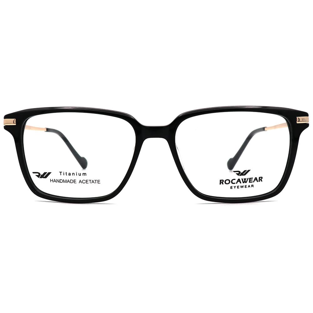 عینک طبی مردانه مستطیل دسته تیتانیوم ROCAWEAR HA153 — تصویر ۱۱