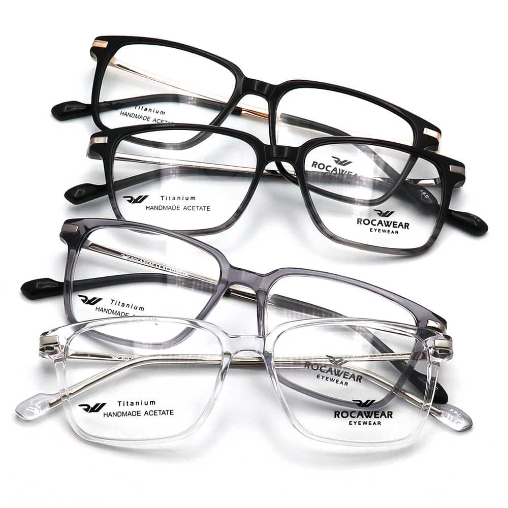 عینک طبی مردانه مستطیل دسته تیتانیوم ROCAWEAR HA153