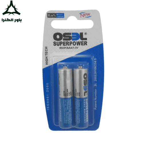باتری نیم قلمی 1.5V اوسل OSEL | کارت 2 عددی