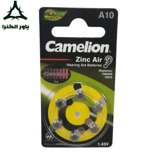 باتری سمعکی A10 کملیون Camelion | کارت 6 عددی — تصویر ۲