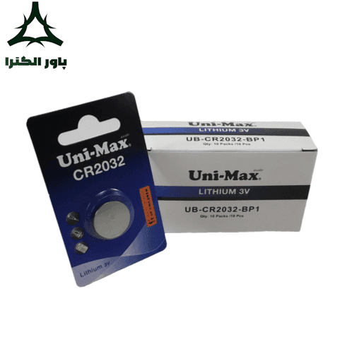 باتری سکه ای CR2032 یونیمکس Uni-Max 3V | بسته 10 کارتی