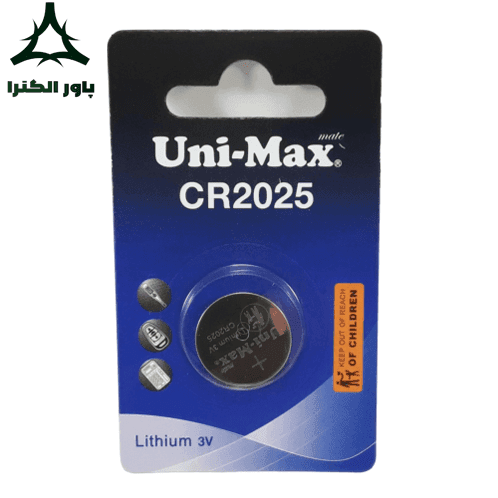 باتری سکه ای یونیمکس CR2025 Uni-Max 3V