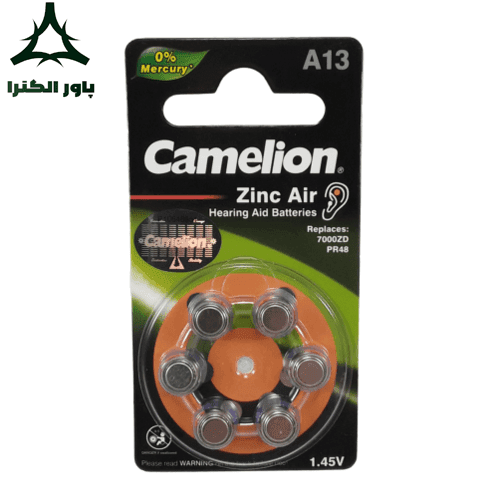 باتری سمعکی A13 کملیون Camelion | ورقه 6 تایی