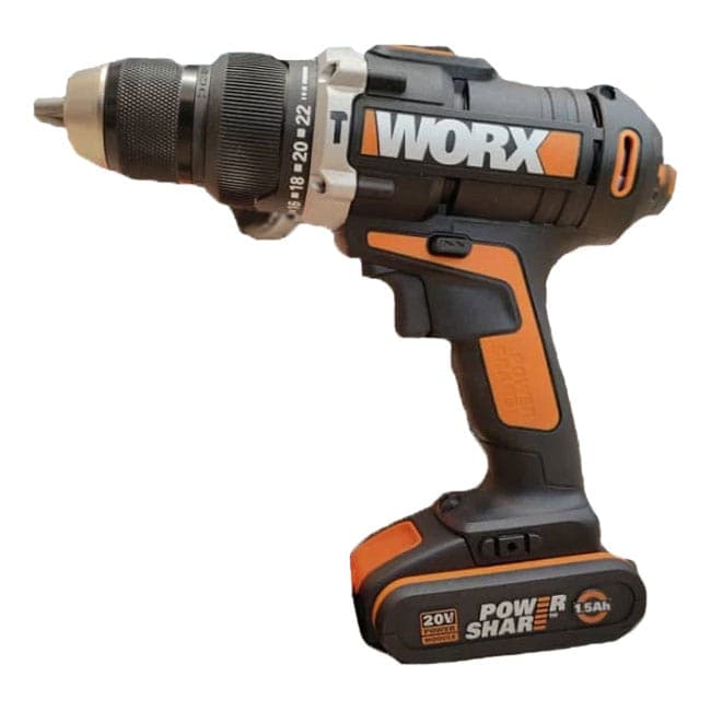 دریل شارژی چکش دار 20 ولت ورکس 1800 دور در دقیقه WORX WX372 — تصویر ۲