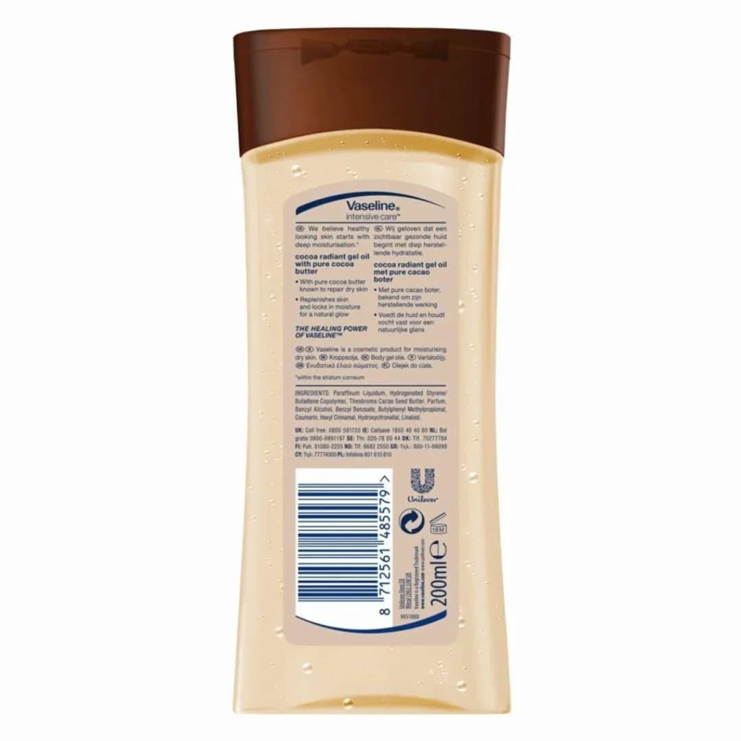 روغن بدن وازلین مدل Cocoa Radiant حجم 200 میل — تصویر ۳