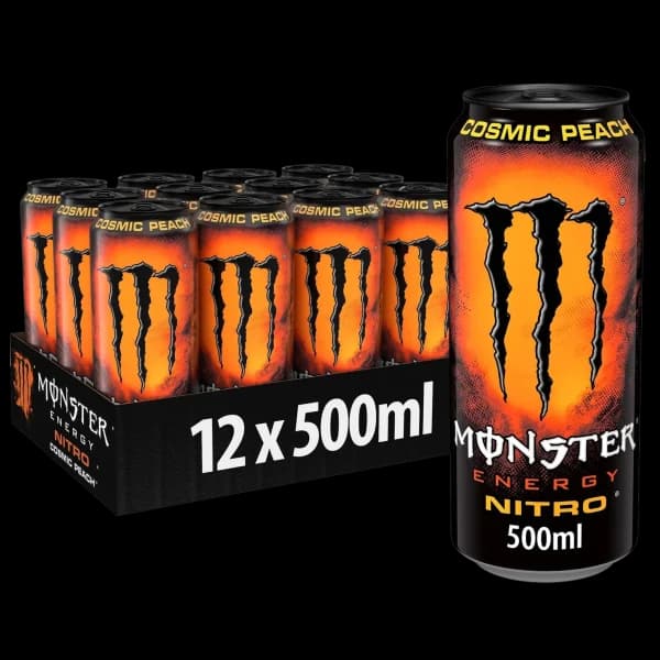 باکس نوشیدنی انرژی زا مانستر نیترو Monster energy drink nitro cosmic peach box