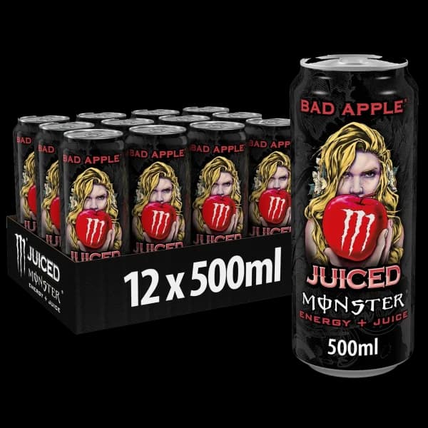 باکس نوشیدنی انرژی زا مانستر بد اپل Monster energy drink bad apple box — تصویر ۳