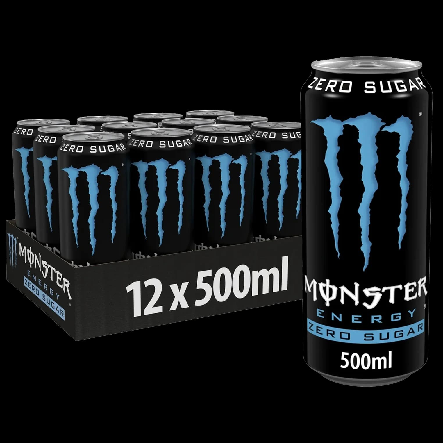 باکس نوشیدنی انرژی زا مانستر بدون شکر Monster energy drink zero sugar box
