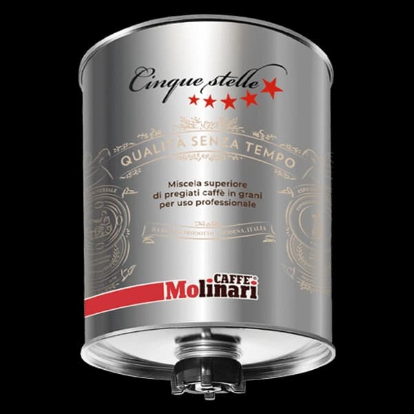 سیلندر قهوه مولیناری پنج ستاره نقره ای Molinari five star silver — تصویر ۳