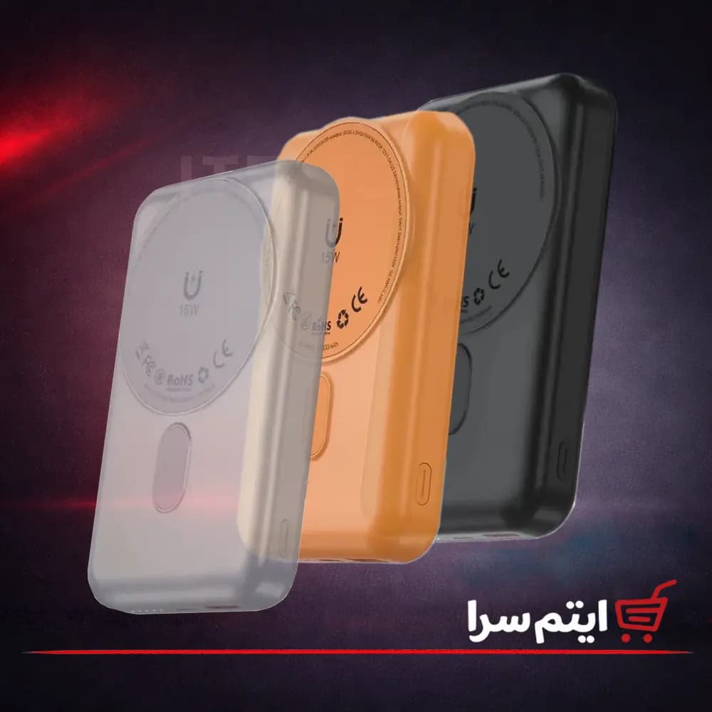 پاوربانک وایرلس گرین لاین LAGOS Magsafe ظرفیت 10000 میلی آمپر — تصویر ۳