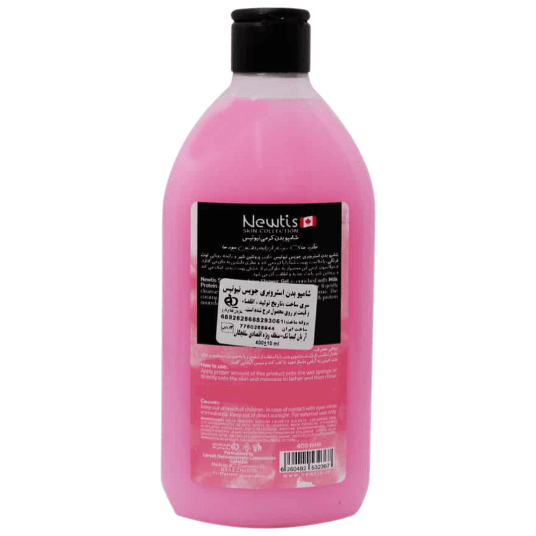شامپو بدن نیوتیس مدل استروبری جویس حجم 400 میلNewtis body shampoo, strawberry juice model, volume 400 ml — تصویر ۵
