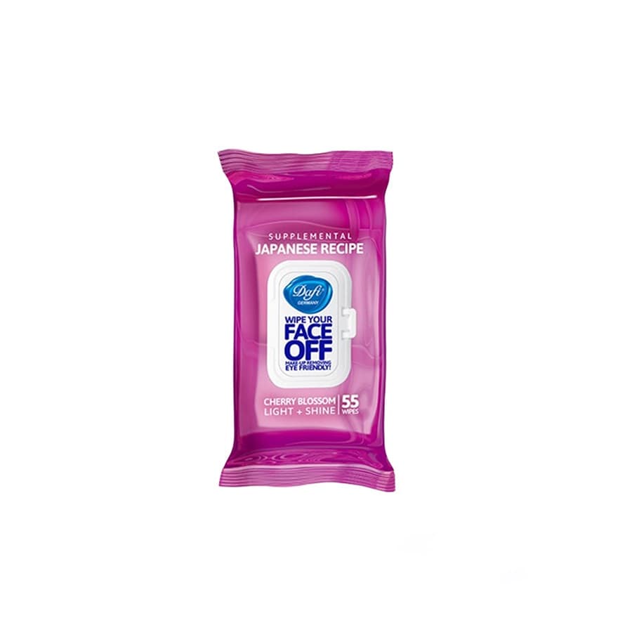 دستمال مرطوب پاک کننده آرایش حاوی عصاره شکوفه گیلاس ژاپنی دافی 55 عدد Dafi makeup remover wipes containing Japanese cherry blossom extract 55 pcs — تصویر ۶