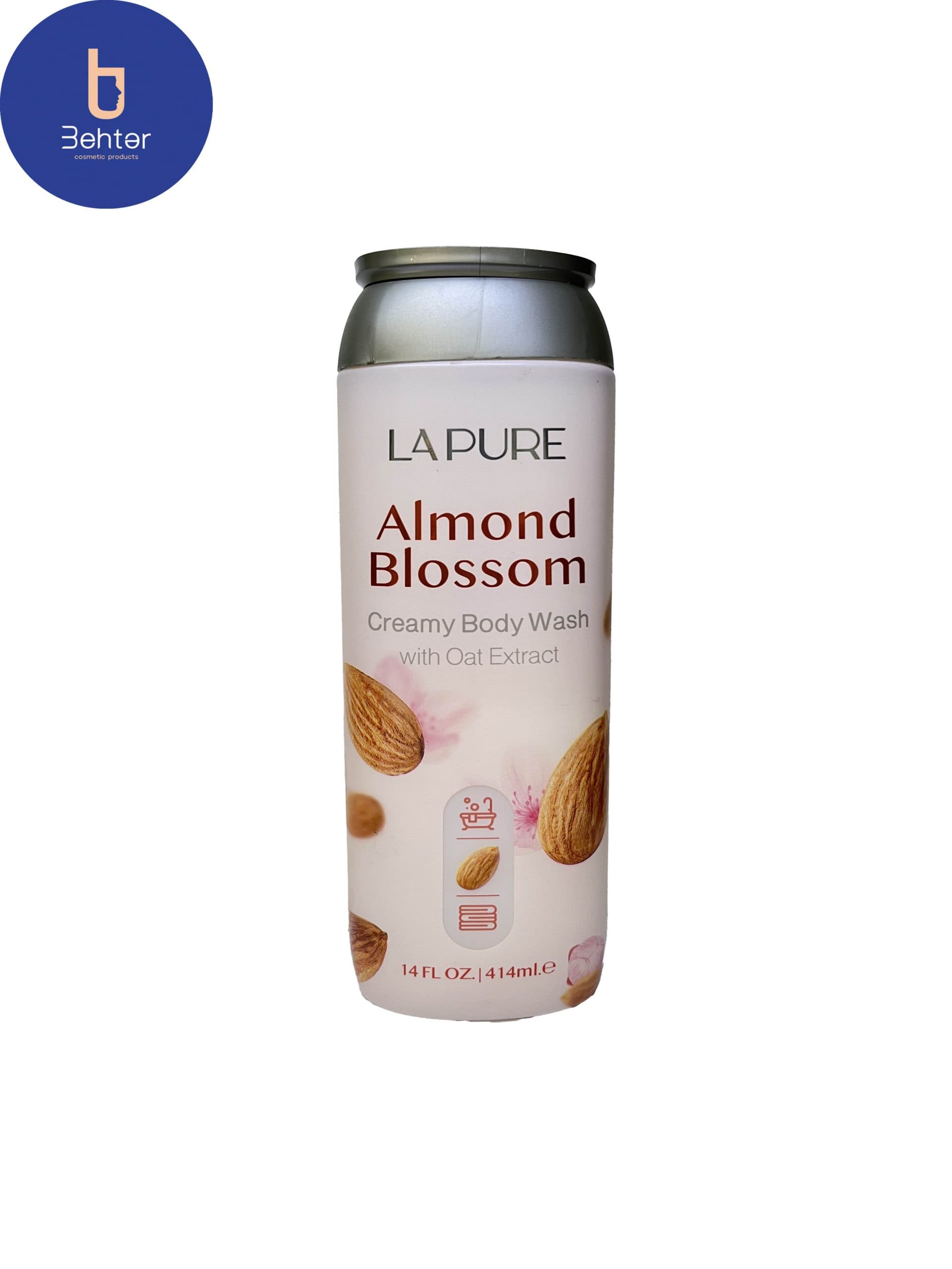 شامپو بدن لپیور کرمی شکوفه بادام مدل Almond blossomحجم414 میلLapure Creamy Almond Blossom Body Shampoo, 414 ml