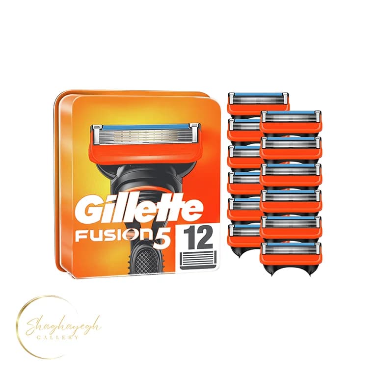 تیغ یدک ۵ تیغه ژیلت فیوژن ۵ ایکس ایکس ال ۱۲ عددی Gillette Fusion5 Replacement Cartridges XXL 12 Pack — تصویر ۲
