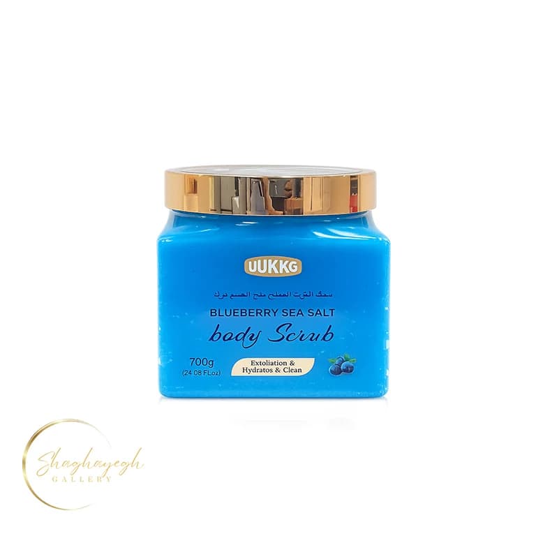 اسکراب بدن نمک دريا بلوبری ووکگ ۷۰۰ گرم Blueberry Sea Salt Body Scrub WUKKG 700g — تصویر ۳