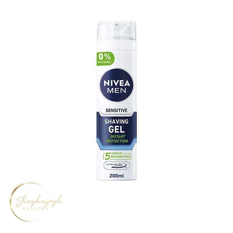 ژل اصلاح پوست حساس نیوآ من ۲۰۰ میل Nivea Men Sensitive Shaving Gel 200ml — تصویر ۲