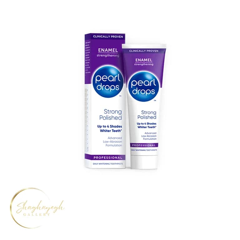 خمیر دندان سفیدکننده و تقویت مینای دندان پرل دراپس ۷۵ میل Pearl Drops Enamel Strengthening Whitening Toothpaste 75ml