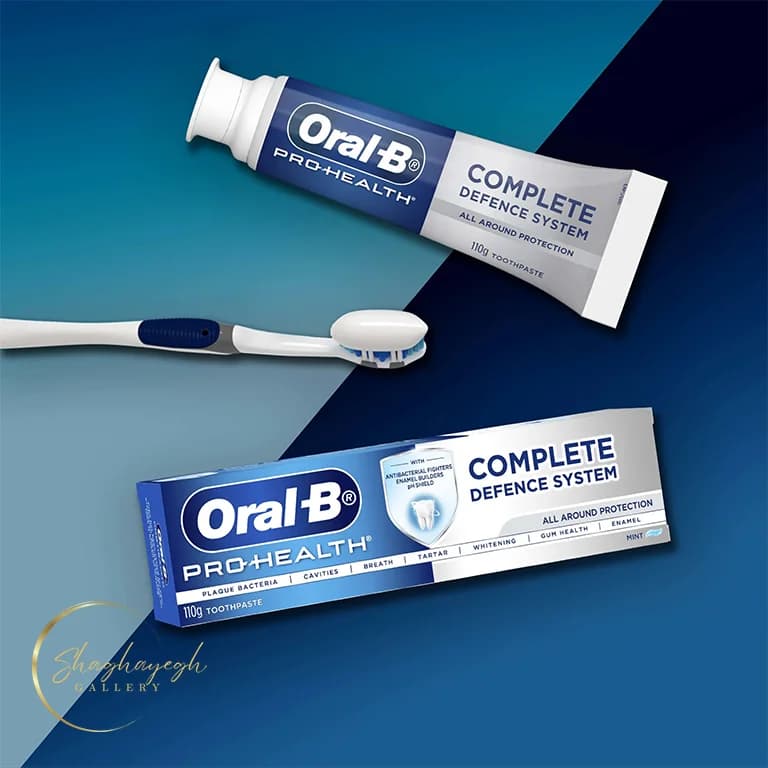خمیر دندان محافظ کامل دهان اورال بی پرو هلث کامپلیت دفنس سیستم ۱۱۰ گرم Oral B Pro Health Complete Defence System Toothpaste 110g — تصویر ۵