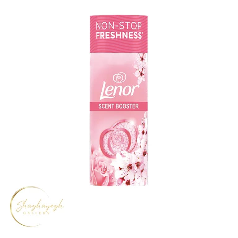 خوشبو کننده لباس ماشین لباسشویی شکوفه گیلاس و رز لنور 176 گرم Lenor In Wash Scent Booster Cherry Blossom and Rose Water 176g — تصویر ۴
