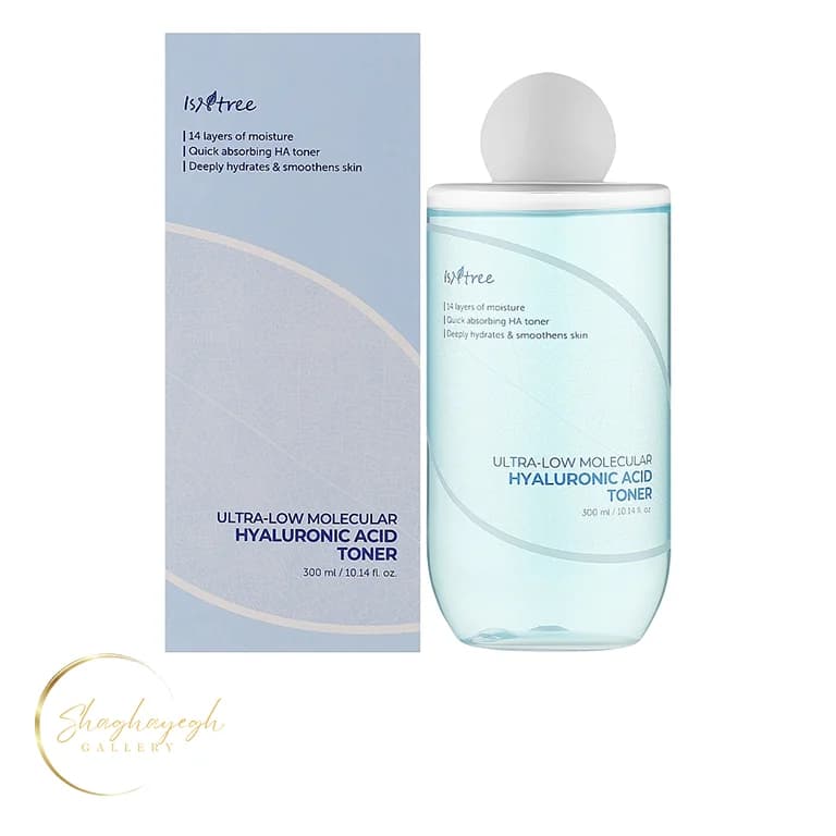 تونر ابرسان هیالورونیک اسید فوق سبک ایزنتری 300 میل Isntree Ultra Low Molecular Hyaluronic Acid Toner 300ml
