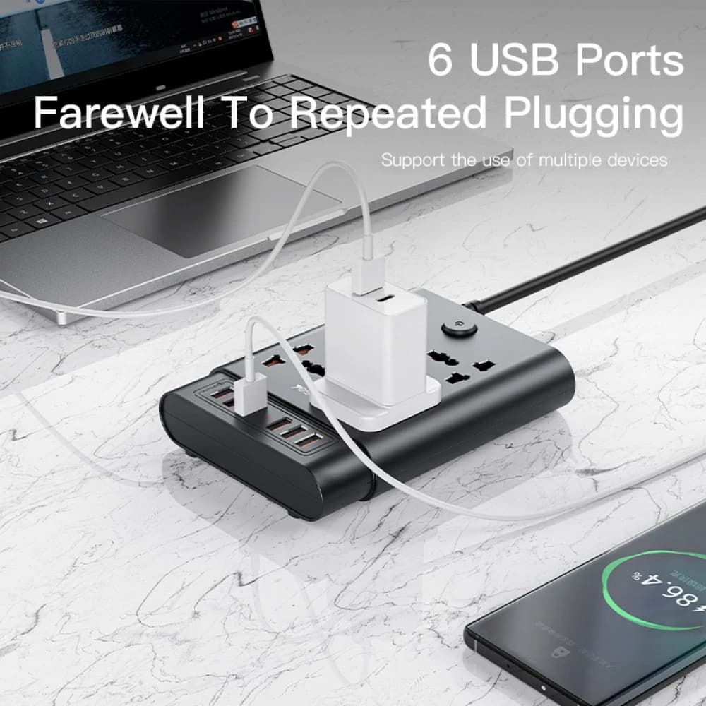 چند راهی برق یسیدو مدل Yesido MC08 با حداکثر توان 2650W — تصویر ۴
