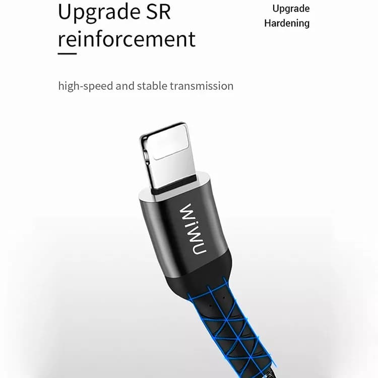 کابل تبدیل USB-C به لایتنینگ اپل ویوو مدل WIWU WP101 طول 1 متر — تصویر ۸