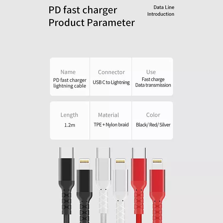 کابل تبدیل USB-C به لایتنینگ اپل ویوو مدل WIWU WP101 طول 1 متر — تصویر ۷