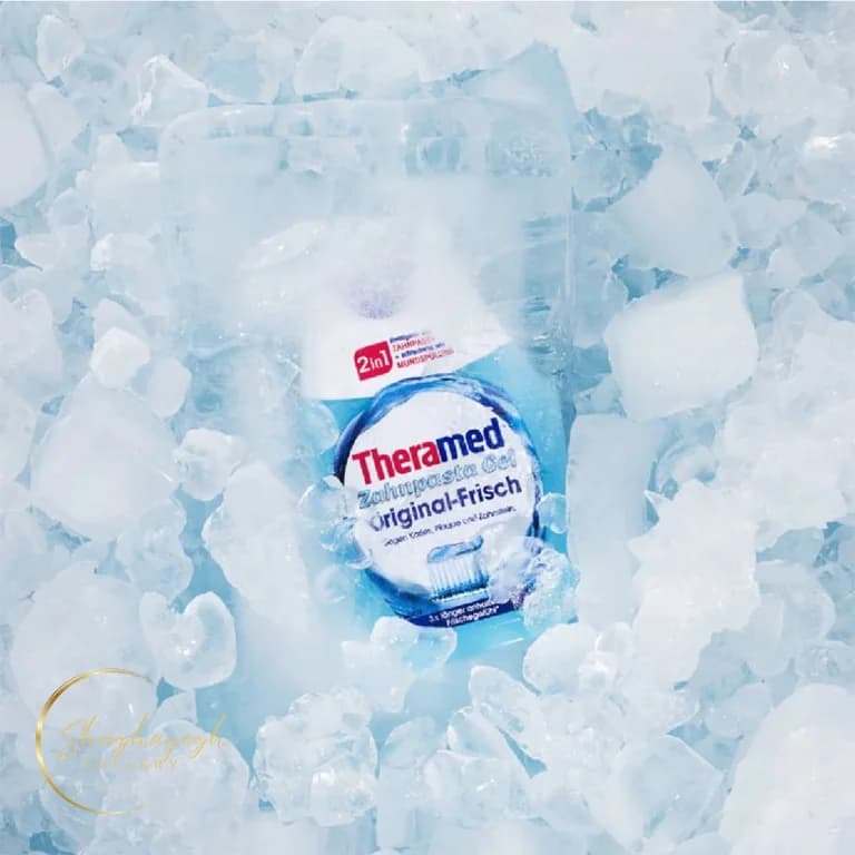 خمیر دندان ژلی و دهانشویه ۲ در ۱ ترامد اورجینال فرش 75 میل Theramed Original Fresh 2in1 Toothpaste Gel 75ml — تصویر ۵