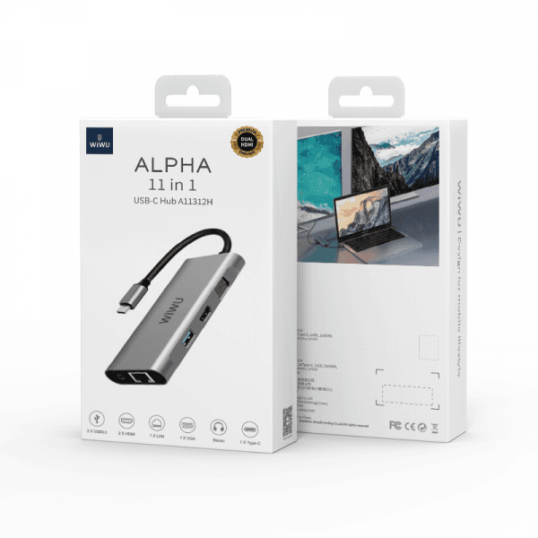 هاب 11 پورت ویوو مدل WIWU Alpha 11 In 1 Type-C Hub A11312H — تصویر ۹