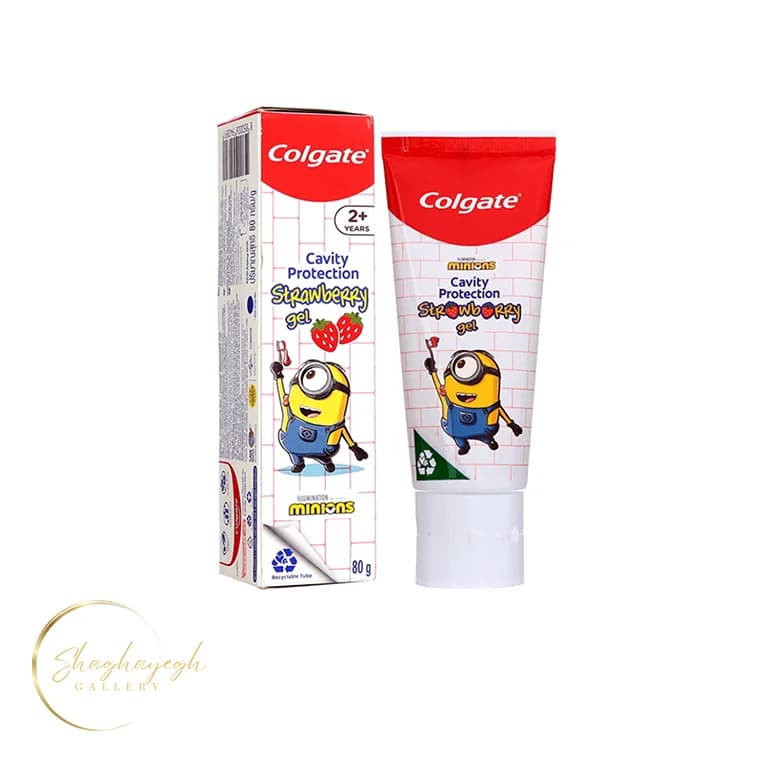 خمیردندان ژله ای کودک توت فرنگی کلگیت مینیونز 80 گرم Colgate Minions Strawberry Gel Toothpaste For Kids 80g