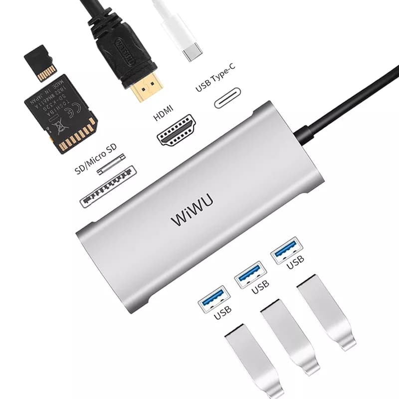 هاب 7در1 ویوو مدل WiWU Alpha 7-in-1 Multiport USB C Hub 731HP — تصویر ۱۱