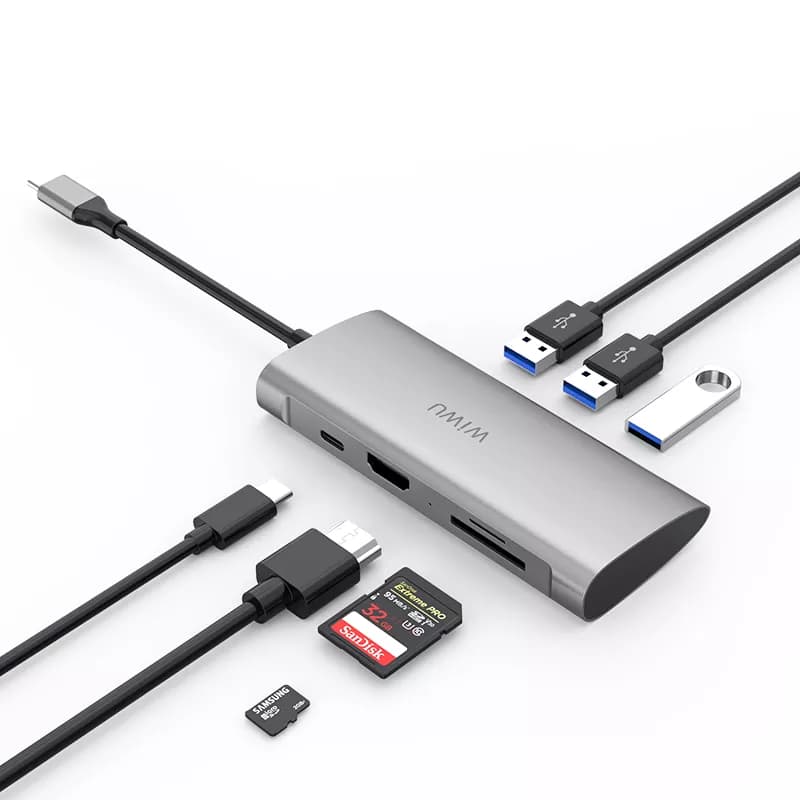 هاب 7در1 ویوو مدل WiWU Alpha 7-in-1 Multiport USB C Hub 731HP — تصویر ۸