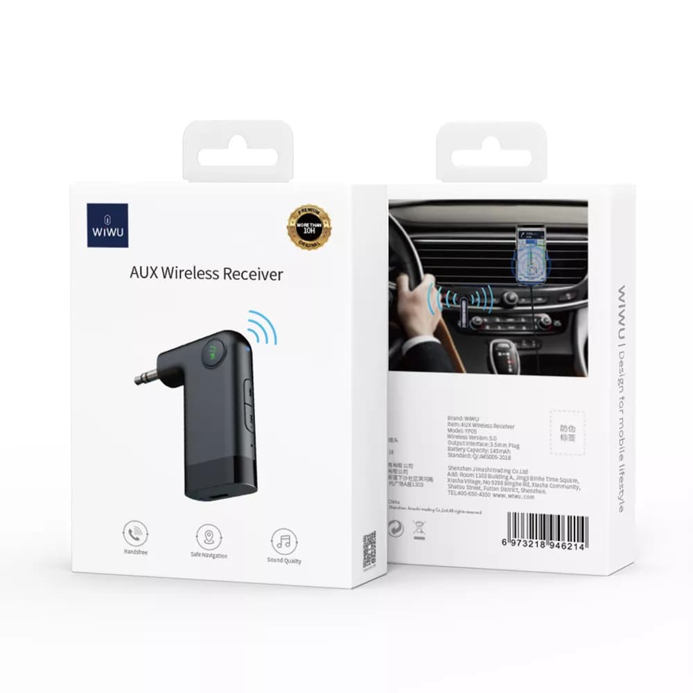 گیرنده بلوتوثی صدا ویوو مدل WiWU Bluetooth Car Receiver YP05 — تصویر ۴