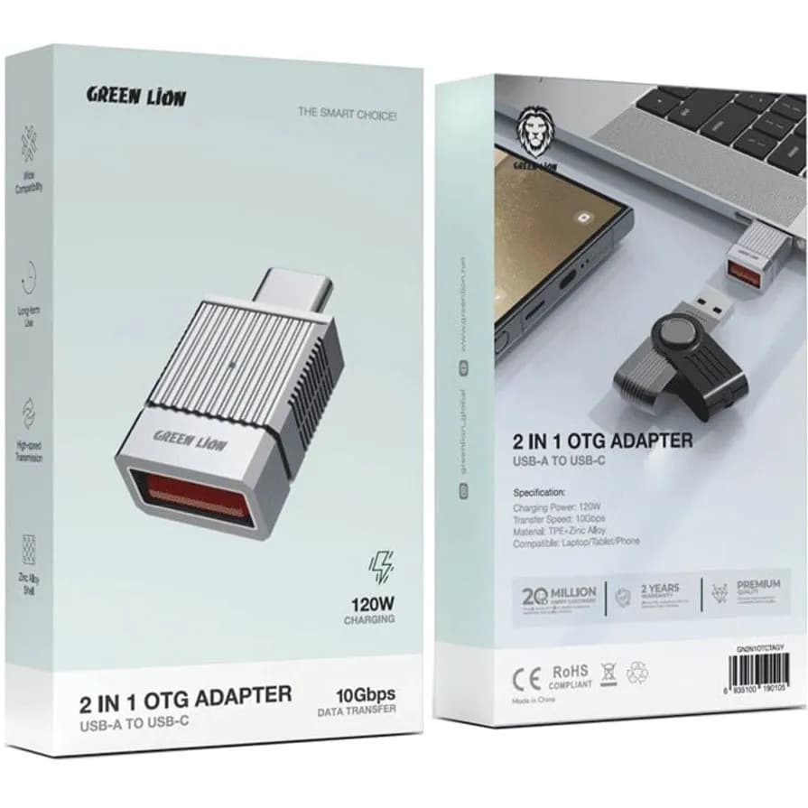 مبدل دو در یک type-C به USB 3.0 گرین لاین — تصویر ۵