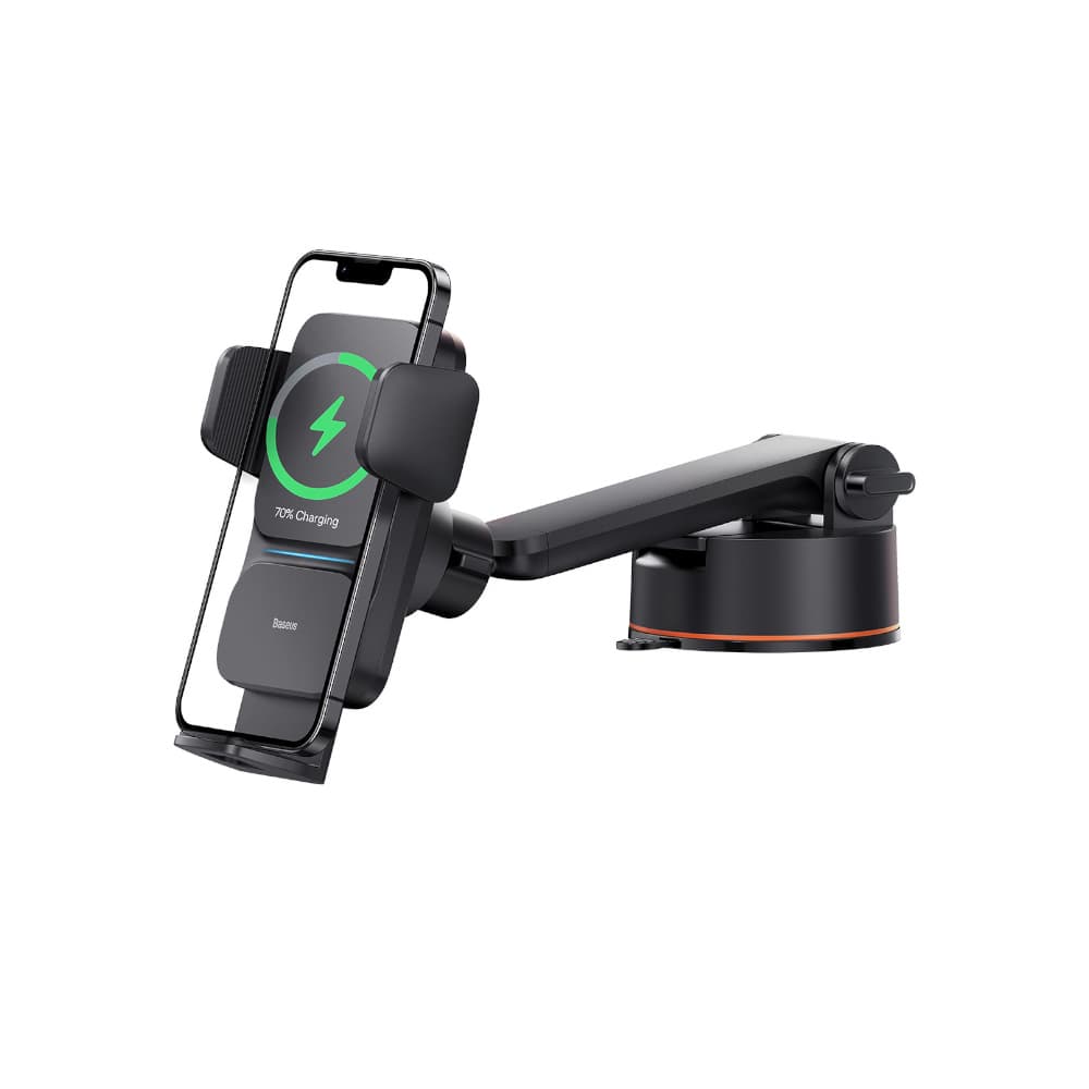 هولدر و شارژر وایرلس بیسوس مدل Baseus Wisdom CGZX000101 با توان توان 15 وات