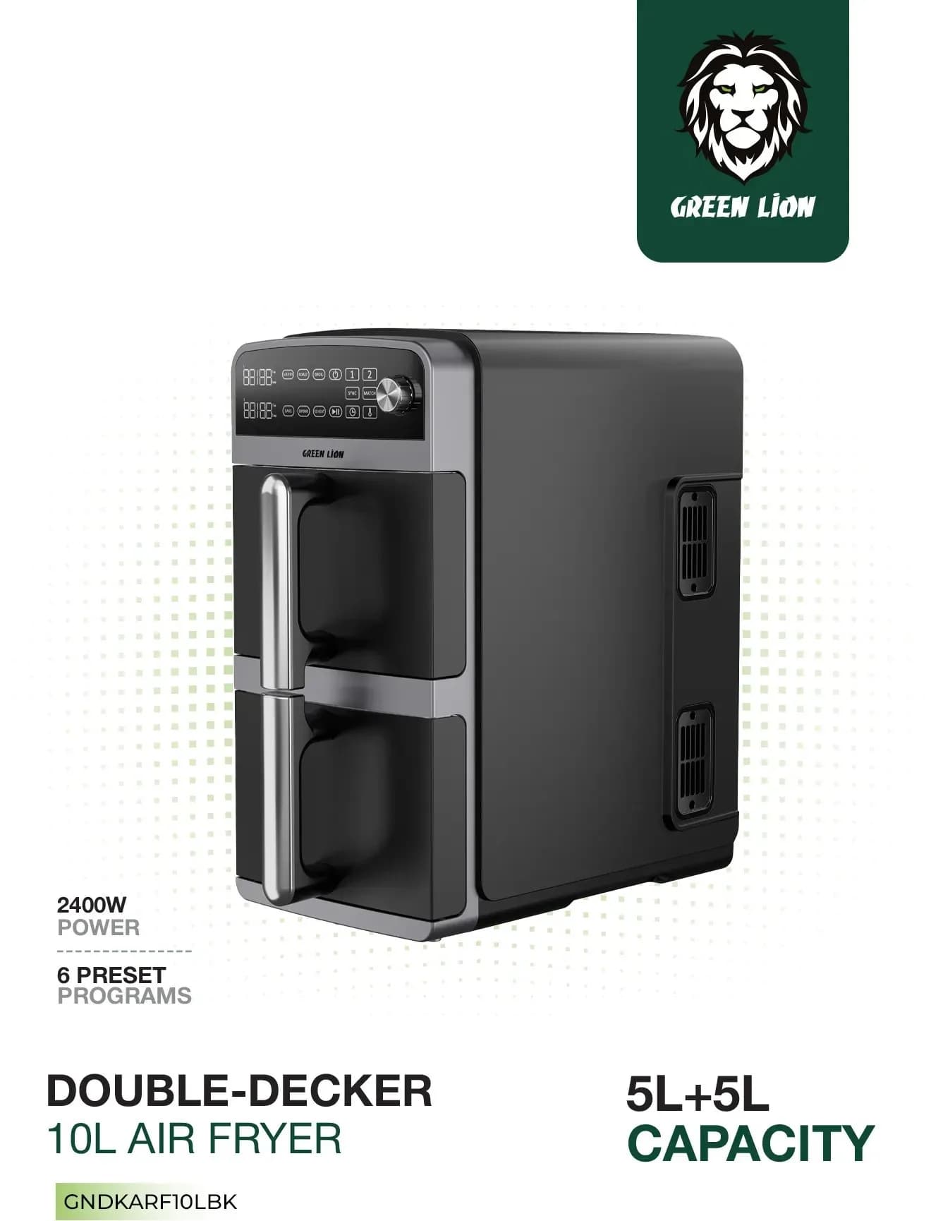 هواپز دو طبقه گرین لاین مدل Double-Decker ظرفیت ۱۰ لیتر — تصویر ۶