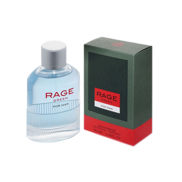 ادو پرفیوم مردانه فراگرنس ورد مدل ریج گرین فور من Rage Green For Men حجم 100 میلی‌لیتر