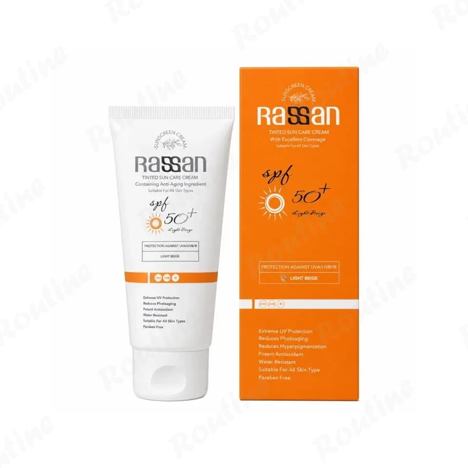کرم ضد آفتاب رنگی SPF50 انواع پوست راسن — تصویر ۴