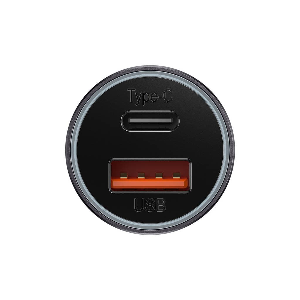 شارژر فندکی بیسوس مدل Baseus Golden Contactor Max Dual Fast Charger Car Charger U+C CGJM000103 با توان 60W — تصویر ۶