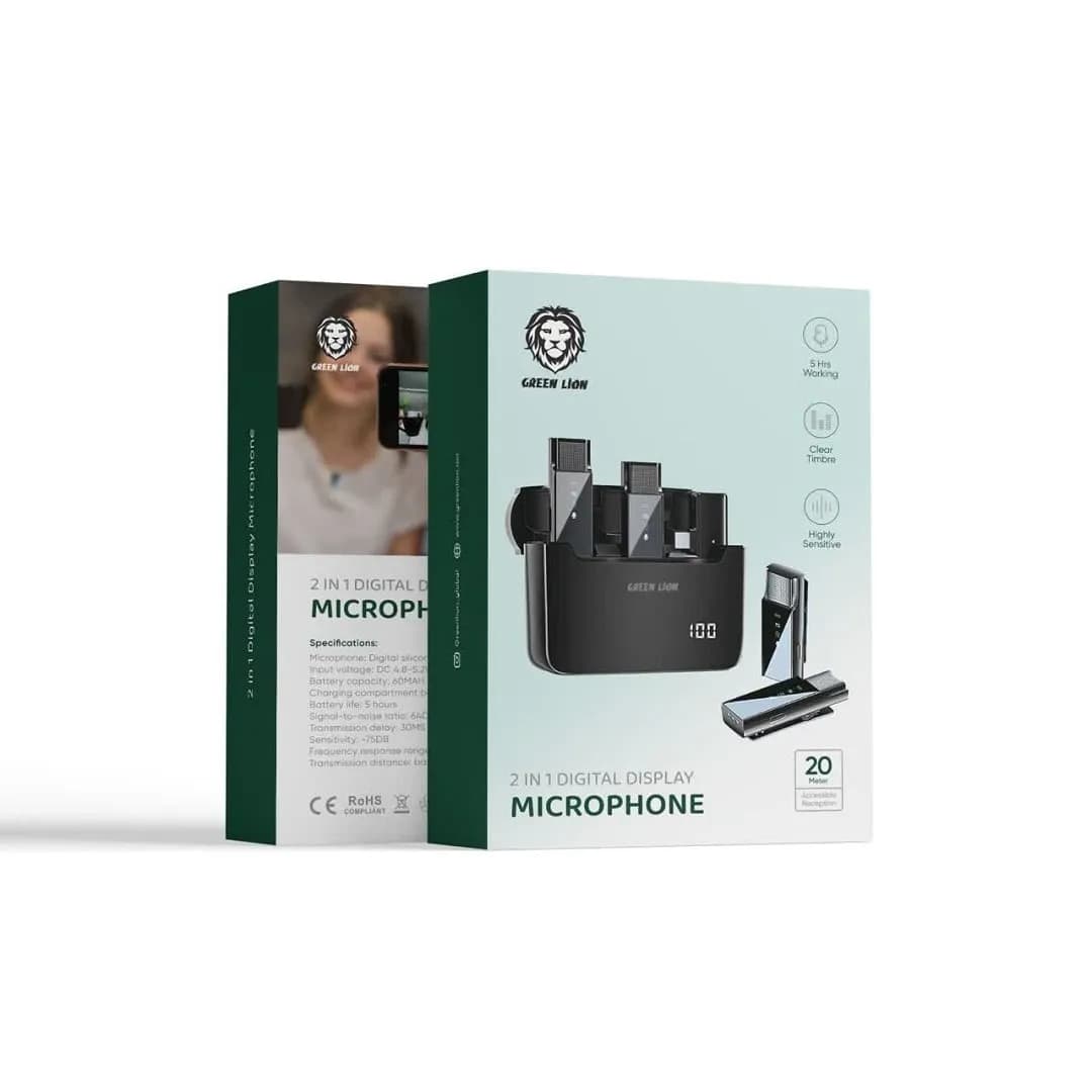 میکروفن نمایشگر دیجیتال دار 2 در 1 گرین لاین — تصویر ۵