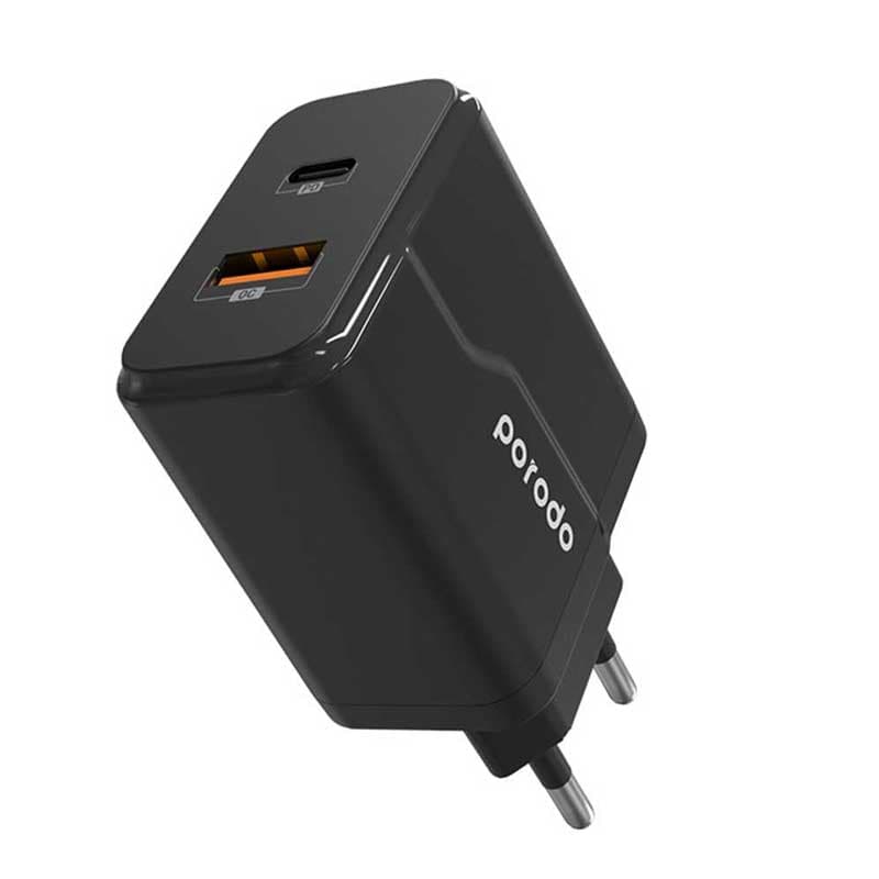 آداپتور دیواری پرودو با کابل تایپ سی به لایتنینگ Porodo PD-18PDEUL با توان 20W — تصویر ۷