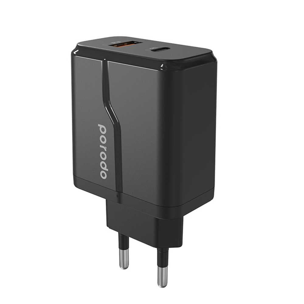 آداپتور دیواری پرودو با کابل تایپ سی به لایتنینگ Porodo PD-18PDEUL با توان 20W — تصویر ۸