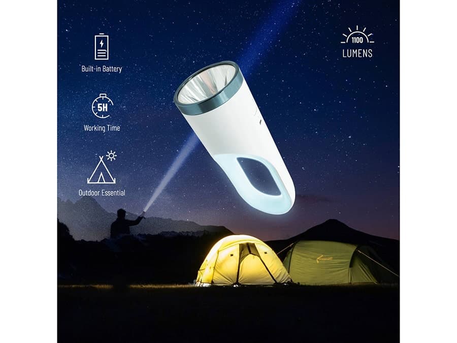 چراغ قوه شارژی پرودو Porodo 2 in 1 Multi-Function Outdoor Flashlight PD-ODCML — تصویر ۶