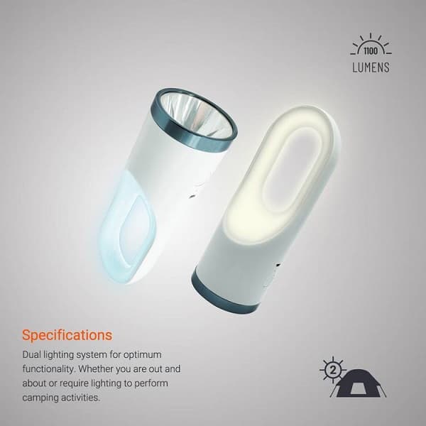 چراغ قوه شارژی پرودو Porodo 2 in 1 Multi-Function Outdoor Flashlight PD-ODCML — تصویر ۳