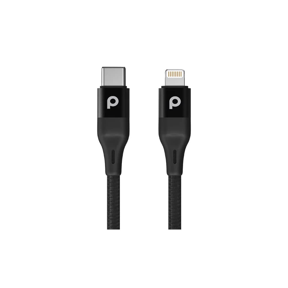 کابل USB-C به لایتنینگ پرودو مدل Porodo PD-CLBRPD22-BK طول 2.2 متر — تصویر ۳