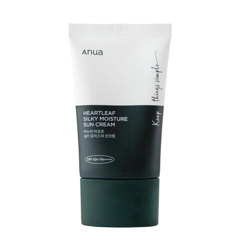 ضد آفتاب و مرطوب کننده آنوا +ANUA Heartleaf Silky Moisture Mild Sunscreen SPF50 Plus PA4