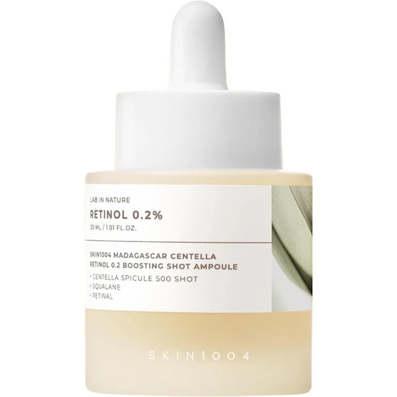آمپول تقویت کننده رتینول 0.2 سنتلا ماداگاسکار SKIN1004 Retinol 0.2 Boosting Shot Ampoule